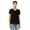 Solid Blk Blend, variant on Ladies' Relaxed Jersey V-Neck T-Shirt - DRK GREY HEATHER - L