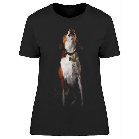 Howling Beagle Portrait T-Shirt Women -Image by Shutterstock, Female 3X-Large