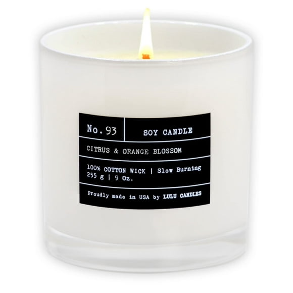 Vela aromática en tarro de soja Lulu Candles, cítricos y naranja, 265 ml