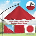 thumbnail image 6 of Costway 10' Wine Octagon Cantilever Patio Umbrellas, Water-Resistant, 6 of 9