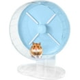 thumbnail image 1 of Paradis d'Exercice pour Animaux, Roue en Plastique Transparent, Roulements Métalliques Doubles Jouet de Course pour Hamster, Opération Ultra-Silencieuse Favorise la Correction de la Posture, Décoration d'Habitat avec Support Réglable (26cm), 1 of 5