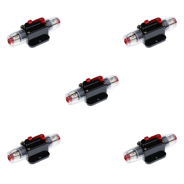 Guardoinrt 1/2/3/5 12V-24V Voiture Audio Manuel Réinitialisation Disjoncteur Fusible Interrupteur Protection Fiable 100A 5PCS