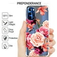 thumbnail image 3 of CoverON Phone Design For Motorola Moto G Stylus 5G 2022 Case, Clear Flexible Soft Rubber Slim TPU Cover, Peony Flower, 3 of 8