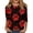 Black, variant on Womens Halloween Tops Spider Web Pumpkin 3/4 Sleeve Spooky Shirts Ghost Skull Crew Neck Funny Blouses, S