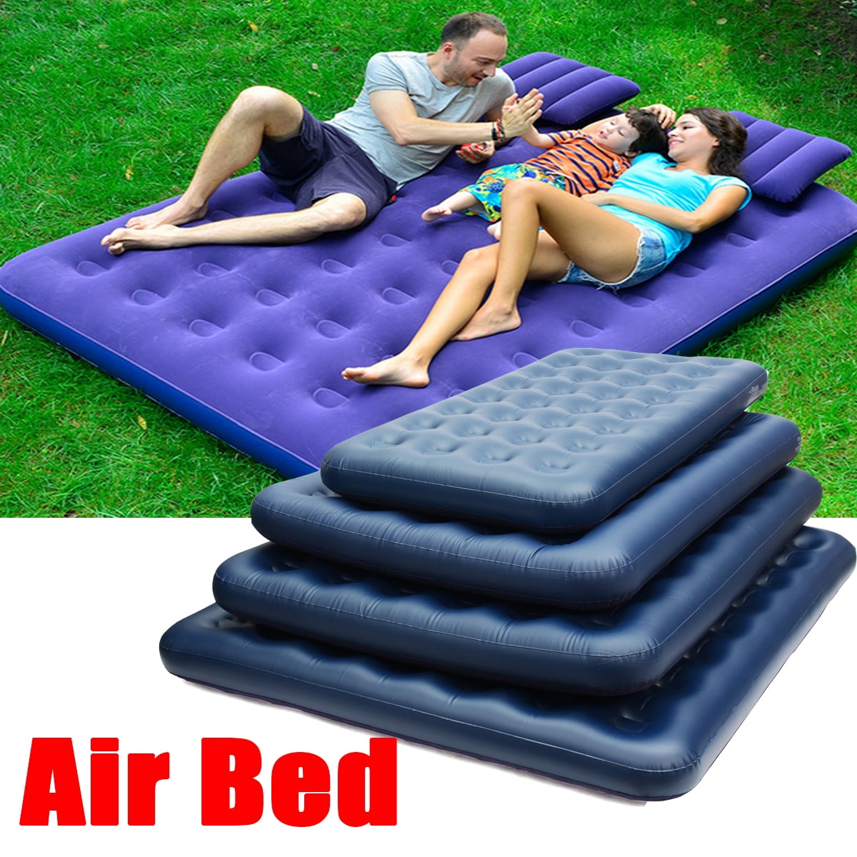 Outdoor Inflatable Air Mattress Full Size Intex Classic Downy Airbed Bed Sleeper