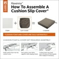thumbnail image 4 of Classic Accessories Ravenna® Square Patio Seat Cushion Slip Cover - Durable Outdoor Cushion, Dark Taupe, 21"L x 21"W x 3"Thick, 4 of 16
