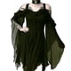 thumbnail image 1 of Vestido con botones irregulares y mangas con hombros descubiertos y tirantes de 5 colores y 8 tamaños de Halloween, 1 of 2