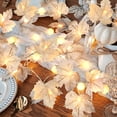 thumbnail image 5 of Clearance! Artificial Maple Leaf Pumpkin Garland String Light for Fall Harvest Home Decor Living Room Tabletop Fireplace Mantel Shelf Halloween Thanksgiving Decorations, 5 of 7
