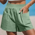 thumbnail image 2 of XuJwPNcy Womens Shorts Summer Causal Loose Wide Leg Shorts with Pockets Trendy Stretch Beach Shorts, 2 of 7
