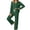12Dark Green, variant on Cueply Womens Pajama Sets Long Sleeve Knit Button Down Pj Lounge Sets Sleepwear with Drawstring Pockets