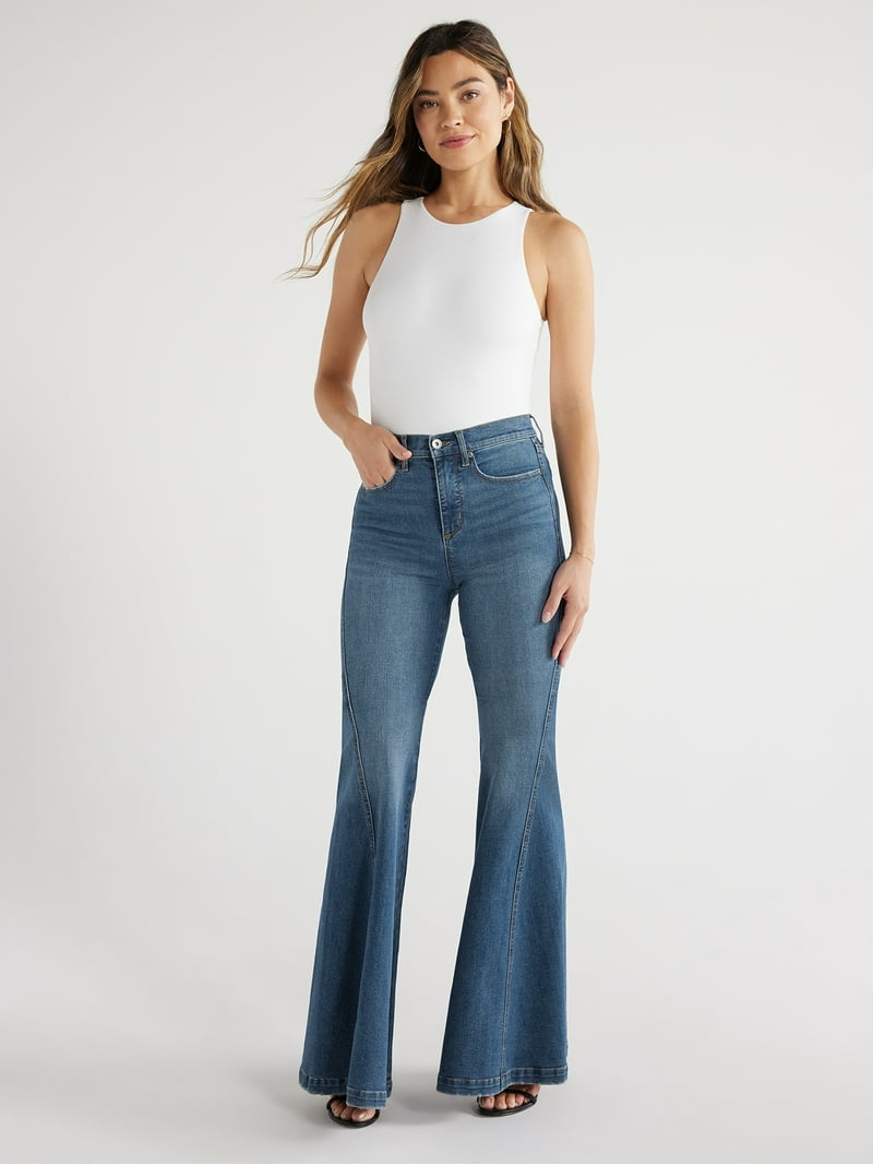 Sofia Jeans Women's Melisa Mega Flare Super High Rise Jeans, 33