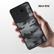 IBMRS [Precise Cutouts for Camera Lens] vivo iqoo 12 Case, Shockproof Phone Cover (Camo Black)