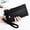 Black, variant on Fashion Women PU Leather Wallet Long Purse, Handheld Clutch with Wrist Strap, Coin and Card Holder for Shopping and Commute, Lightweight(Camel)