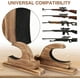 thumbnail image 3 of Gun rack wall mount, solid wood shotgun and rifle wall mount for sword bow gun display, vintage gun rack, perfect gift for men, 3 of 5