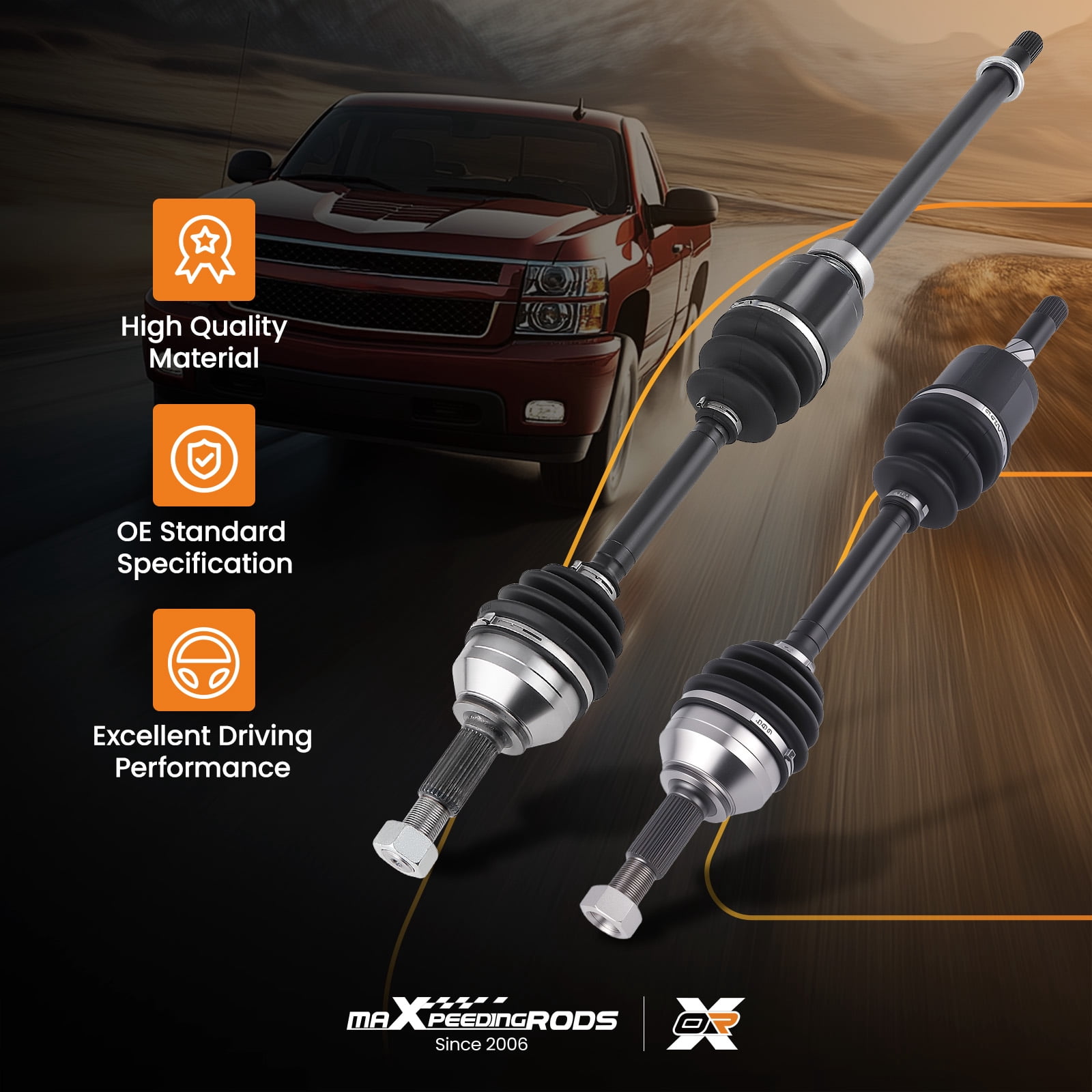 Maxpeedingrods 66-6285 CV Axle Shaft Assembly for Nissan Rogue 2008-2013, Rogue Select 2014-2015, L4 2.5L AWD Left and Right, Replace# 39101JG04C, 39100JG04C, 39100JM10A