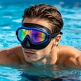 thumbnail image 6 of Swim Goggles with Nose Cover Earplug for Adult Wide View Anti Fog UV Swim Goggles No Leaking Diving Mask for Men Women(Blue), 6 of 6