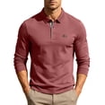 thumbnail image 2 of COSFO Casual Men Polo Shirt Short Sleeve Golf Red Shirt Classic Fit Business Collared Performance Shirts for Men Xl, 2 of 7