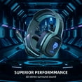 thumbnail image 4 of (Open Box) QUCOPRE 2.4G Wireless PC Gaming Headset with Detachable Microphone for Desktop PS5 PS4 Switch Video Game Laptop PlayStation, Bluetooth Over Ear Headphones with RGB Light, 3 Connection Modes, 4 of 10