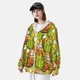 thumbnail image 5 of Goofa Tropical Summer Fruit Printed Women's UPF 50+ Sun Protection Hoodie Jacket Lightweight Long Sleeve Sun Shirt for Women with Pocket Hiking Outdoor-3X-Large, 5 of 9