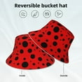 thumbnail image 4 of Kdxio Reflective Bucket Hat - Ladybug Pattern Print Bucket Hat for Men,Women, 4 of 9