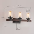 thumbnail image 2 of Vintage 3 Light Wall Lights, Industrial Wall Lights, Farmhouse Wall Lamp, Wall Sconces with Glass Shade, Modern Wall Light Fixtures for Living Room, 2 of 6