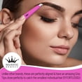 thumbnail image 5 of Majestic Bombay Stainless Steel Slant Tweezers for Women and Men, Pink, 5 of 5
