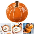 thumbnail image 2 of ​​XIANXIAN Ceramic Pumpkin Candy Bowl Halloween Shaped Snack Serving Dish French Onion Soup Bowl Themed Decor for Festive Gatherings and Seasonal Entertaining​​, 2 of 9