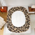 thumbnail image 5 of Manfei Kawaii Fall Gnome Full Size Sheets, Brown Leopard Cheetah Print Bed Sheets, Autumn Sunflower Sheet Sets, Microfiber Bedroom Decor, 4pcs, 5 of 7