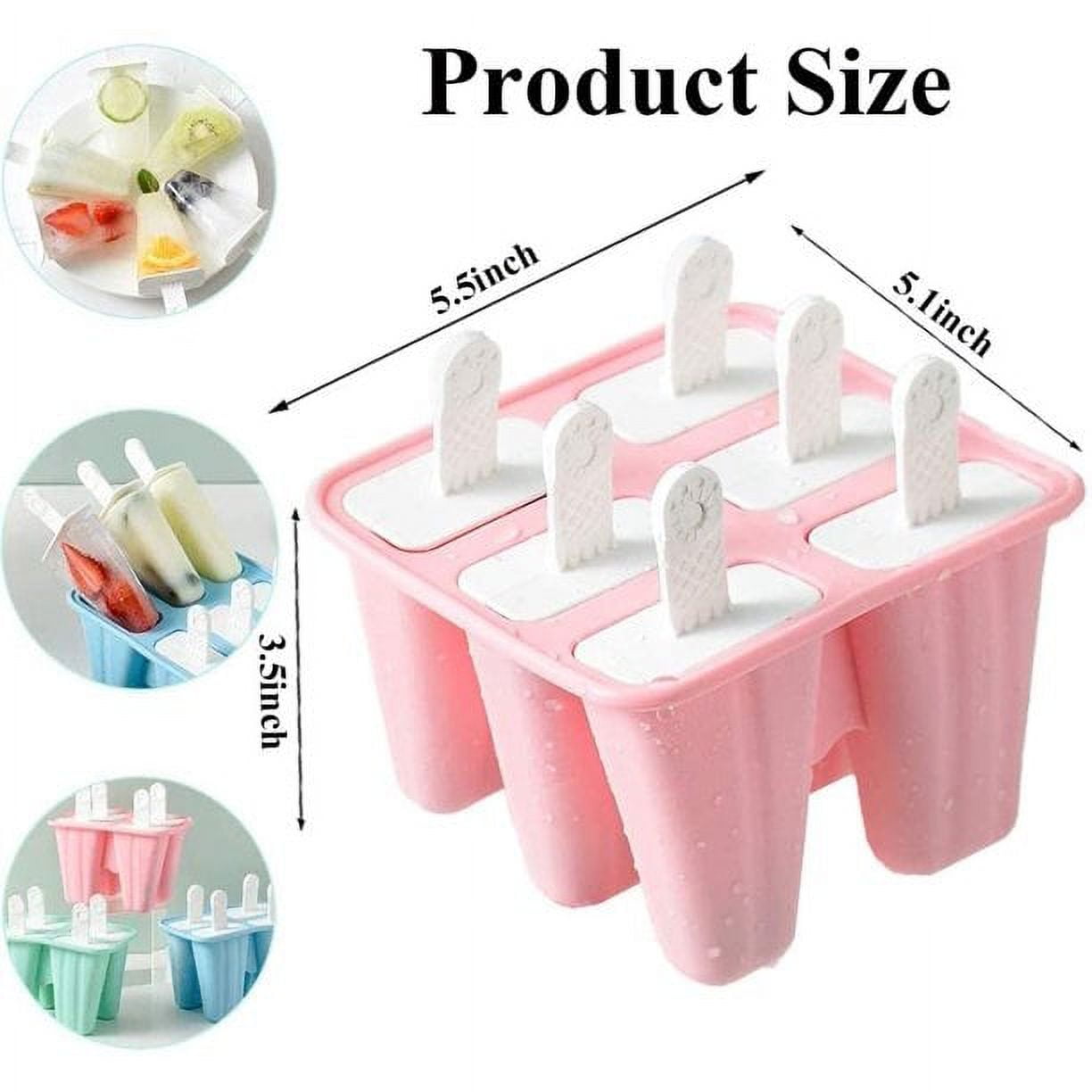 Zollyss 4 Cavities Silicone Popsicle Molds , BPA Free Homemade Ice