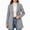 Gray, variant on Women's Slim Fit Notched Lapel Mid-Length Blazer Coat, Single Button Casual Elegant Outerwear for Fall Winter Daily Office