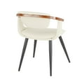 thumbnail image 4 of Oracle Mid-Century Modern Chair in Black Metal and Cream Faux Leather by LumiSource, 4 of 11