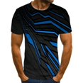 thumbnail image 1 of T-Shirts Décontractés pour Hommes 2024, Hauts à Carreaux 3D, Mode Été à Manches Courtes, Col Rond, 1 of 5