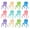Light Color, variant on ICEELF 12-Piece Stackable Kids School Chairs, Plastic Toddler Chairs with 11'' Seat, Flexible Classroom Seating for School, Daycare, Dark Colors