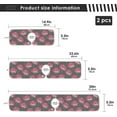 thumbnail image 3 of Coolnut Summer Lotus Pink Sink Splash Guard for Faucet 2 Packs Faucet Absorbent Mats, Japanese Water Lily Faucet Handle Drip Catcher Quickly Drying Mat for Kitchen Counter Bathroom, 30"x5.5", 3 of 7