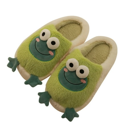 

Franhais Winter Warm Home Slippers Cute Cartoon Animals Indoor Shoes Ladies Slippers Shoes