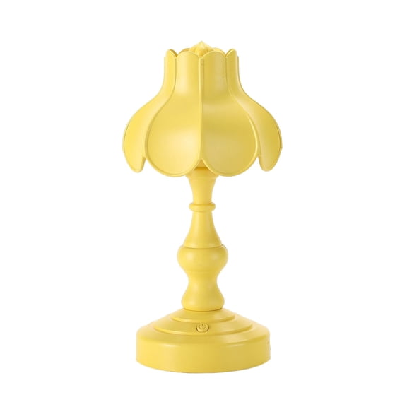 Table Lamp USB Rechargeable, LED Night Light, Mini Bedside Bedroom Lamp Dormitory Use, Vintage Style, Soft Cozy Lighting, Compact Size, Blue Yellow Pink Gray Color Options