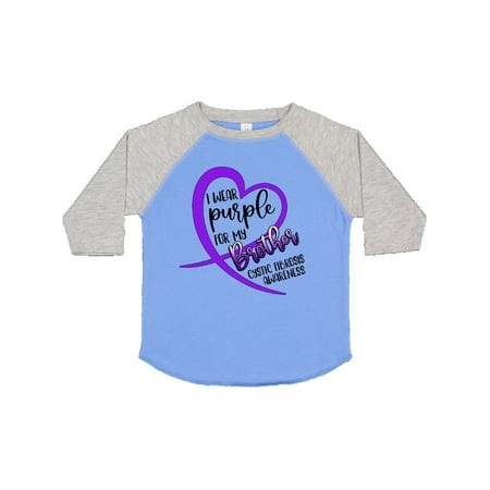 

Inktastic I Wear Purple for My Brother- Cystic Fibrosis Awareness Gift Toddler Boy or Toddler Girl T-Shirt
