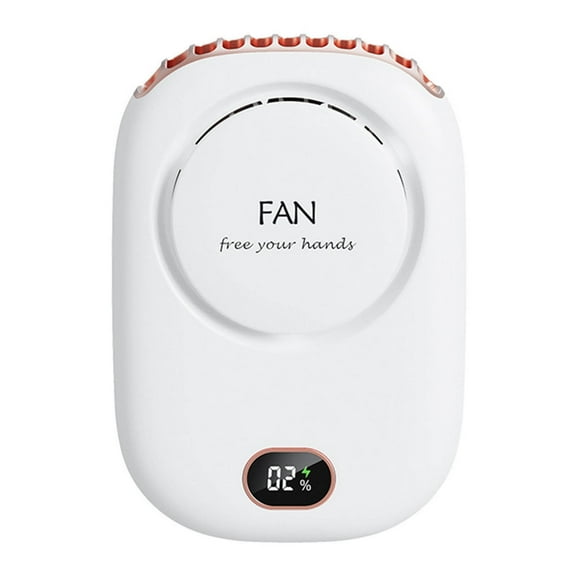 Needhep Volume Usb Rechargeable Hands Free Fan,Usb Fan for Desk, Desk Fan Battery Operated, Rotating Fan for Bedroom, Large Fan (White)