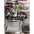 thumbnail image 4 of Outdoor Tablecloth with Umbrella Hole and Zipper, Christmas Snowflakes Round Table Cloth 60 Inch Waterproof Tablecloth, Winter Xmas Flower Textured Black Picnic Table Cover for Patio Camping, 4 of 7