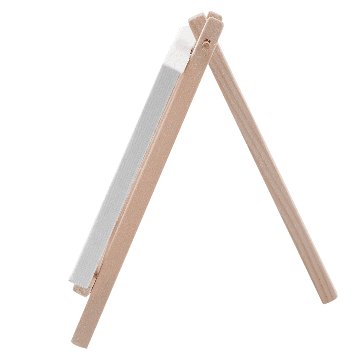 4 By 4 Inch Mini Canvas and 8 X 16cm Mini Wood Easel Set for Painting Drawing School Student Artist Supplies, 60 Pack
