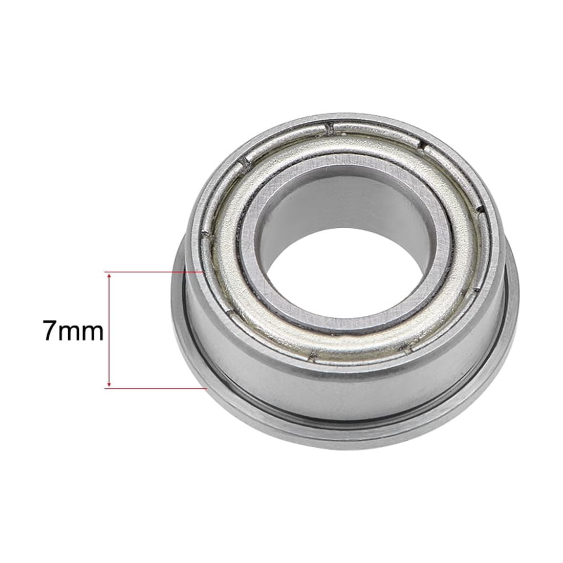 Unique Bargains Flange Deep Groove Ball Bearings Double Shielded Chrome Steel 0.39"