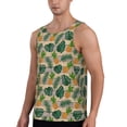 thumbnail image 2 of Logiee Pineapples Palm Leaves Print Men's Workout Tank Top,Quick Dry Workout Tank Top,Gym Muscle Tee,Fitness Bodybuilding Sleeveless T Shirt-XX-Large, 2 of 7