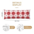 thumbnail image 3 of Balery Plaid Heart Funda Protectora para Almohada Corporal de Algodón Hipoalergénico con Cierre(55 x 21 pulgadas), Almohadas No Incluidas, 3 of 7