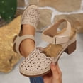 thumbnail image 2 of Rvasteizo Women Classic Shoes Solid Closed Toe Hollow Out Thick Sole Summer, 2 of 5