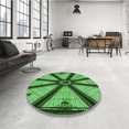 thumbnail image 4 of Ahgly Company Machine Washable Indoor Rectangle Transitional Deep Emerald Green Area Rugs, 3' x 5', 4 of 7
