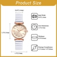 thumbnail image 3 of Avaner Elastic Watches for Women Easy Reader Imitation Diamond Roman Numeral Markers Round Analog Quartz Stretch Band Wristwatch for Valentine's Day, 3 of 9