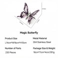 thumbnail image 4 of 3D Metal Butterfly Model Kit for Adults, Mechanical Color Butterfly Puzzle, DIY Assembly Craft, Home Decor Art Sculpture - Pink, 4 of 9