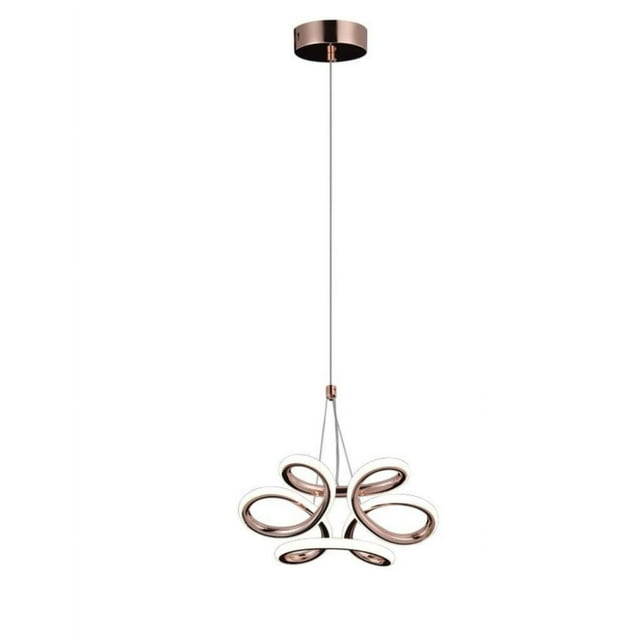 Lampara Colgante Iluminacion Luz Vic Flor Cobre