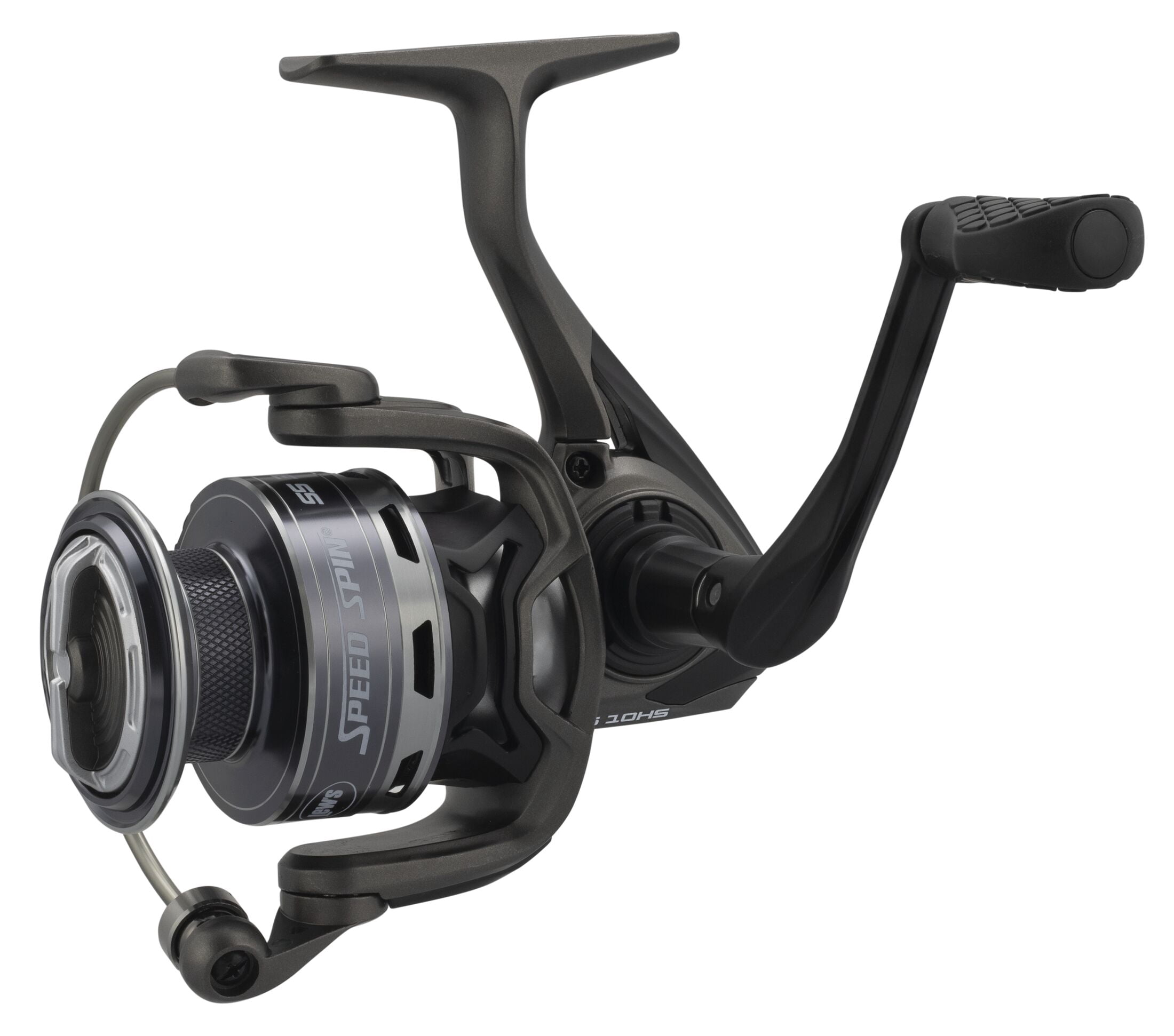 Lew's Speed Spin Spinning Fishing Reel, Size 10 Reel, Black