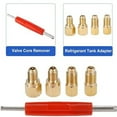thumbnail image 2 of R12 R22 to R134a Adapters, R134A Refrigerant Tank Adapter Kit with Valve Core Remover, 1/4" Male to 1/2" Female, 1/4’’ SAE Female X 1/2’’ Male Refrigerant Tank Adapters, 2 of 8